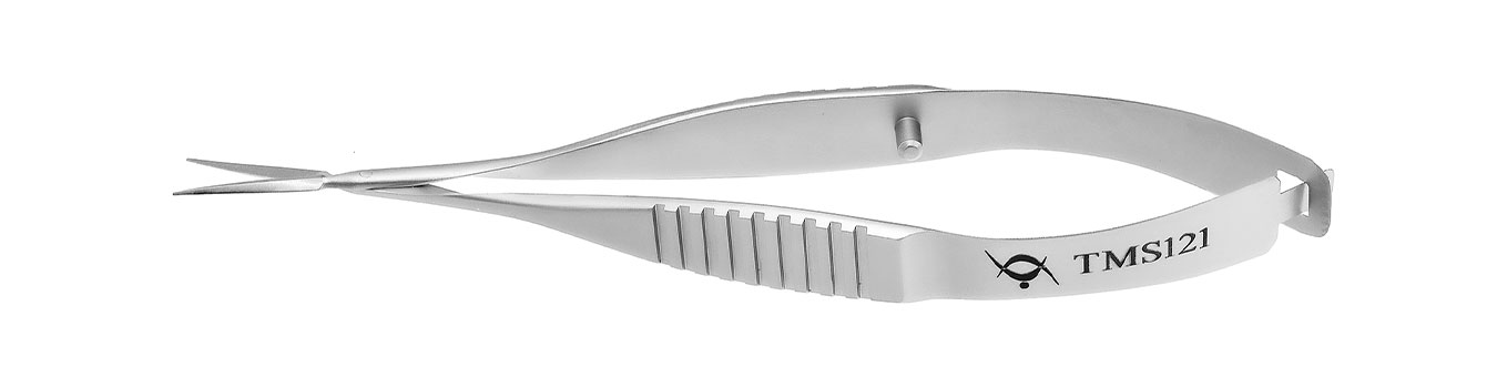 TMS121 НОЖНИЦЫ ПО ВАННАСУ, ОФТАЛЬМОЛОГИЧЕСКИЕ, ПРЯМЫЕ, СТАЛЬНЫЕ