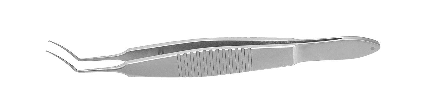 TMF117 ПИНЦЕТ ДЛЯ КАПСУЛОРЕКСИСА ИЗОГНУТЫЙ  ПО РАДИУСУ ТИПА УТРАТА, СТАЛЬНОЙ