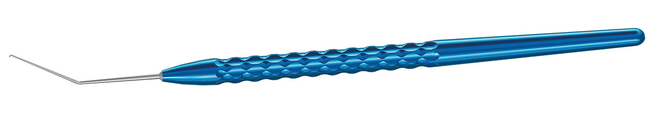 TME102 КРЮЧОК ПО СИНСКИ ДЛЯ РАДУЖКИ И ИОЛ,  ИЗОГНУТЫЙ