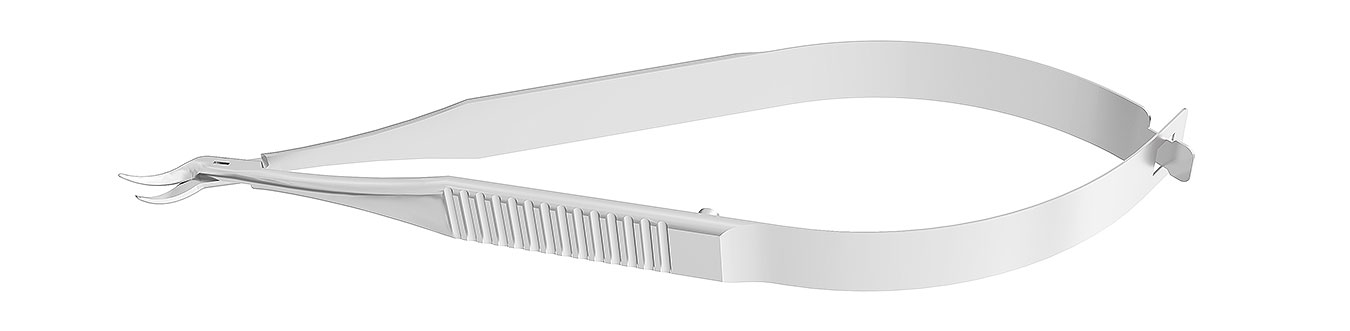TMS3231L НОЖНИЦЫ РОГОВИЧНЫЕ ИЗОГНУТЫЕ  ПО КАЦЕНУ - ЛЕВЫЕ, СТАЛЬНЫЕ
