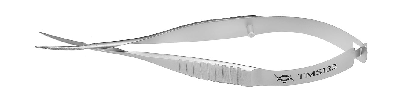 TMS132 НОЖНИЦЫ ДЛЯ КАПСУЛОТОМИИ, ОФТАЛЬМОЛОГИЧЕСКИЕ, ИЗОГНУТЫЕ, СТАЛЬНЫЕ