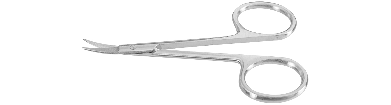 TMS629 НОЖНИЦЫ СКЛЕРАЛЬНЫЕ, ИЗОГНУТАЯ РАБОЧАЯ ЧАСТЬ