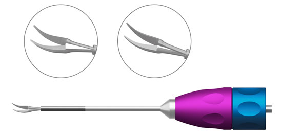 TMV402 НОЖНИЦЫ СУБРЕТИНАЛЬНЫЕ, ИЗОГНУТЫЕ