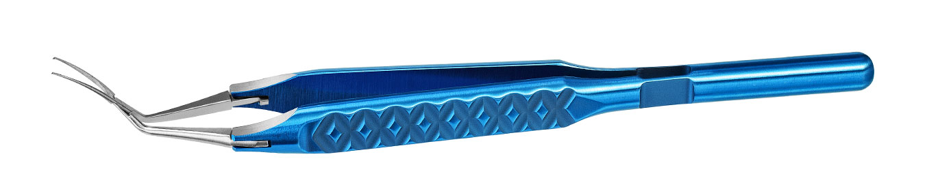 TMF1038 ПИНЦЕТ ДЛЯ КАПСУЛОРЕКСИСА  ПЕРЕКРЕСТНОГО  ДЕЙСТВИЯ, ТРЕХШАРНИРНЫЙ, ИЗОГНУТЫЙ ПО РАДИУСУ