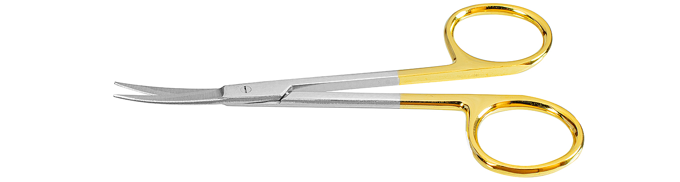 TMS639 НОЖНИЦЫ, МИКРОХИРУРГИЧЕСКИЕ, ИЗОГНУТАЯ РАБОЧАЯ ЧАСТЬ