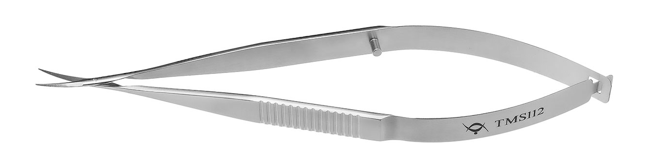 TMS112 НОЖНИЦЫ ПО ВАННАСУ, ОФТАЛЬМОЛОГИЧЕСКИЕ, ИЗОГНУТЫЕ, СТАЛЬНЫЕ