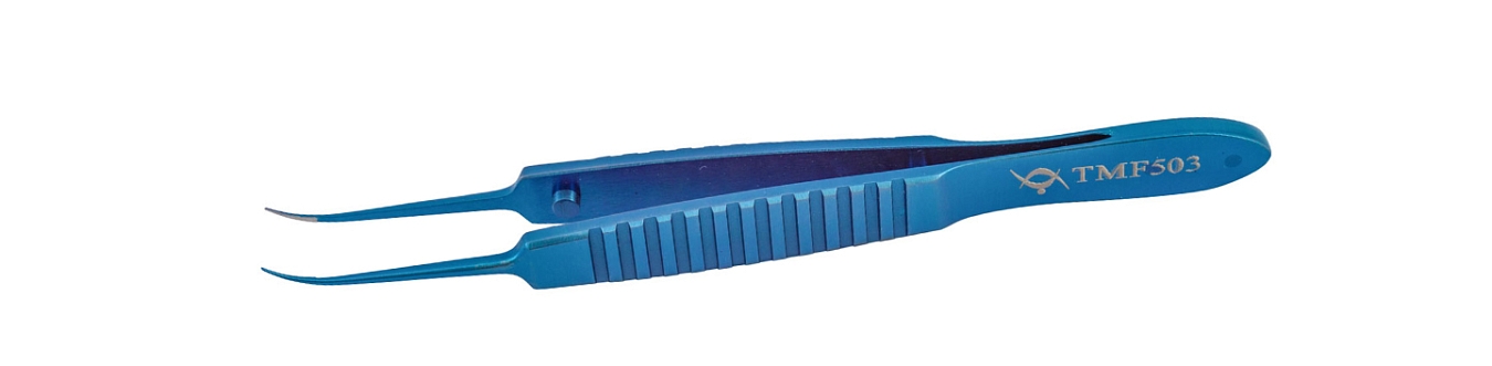 TMF503 ПИНЦЕТ ДЛЯ ЗАВЯЗЫВАНИЯ НИТЕЙ ПО ОШЕРУ,  ИЗОГНУТЫЙ, ТИТАНОВЫЙ