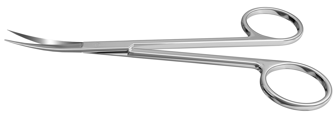 TMS606 НОЖНИЦЫ ВЕРТИКАЛЬНО ИЗОГНУТЫЕ, КОНЧИКИ ОСТРЫЙ - ТУПОЙ