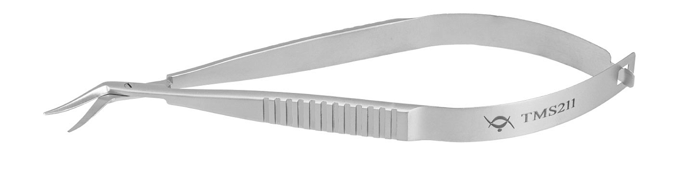 TMS211 НОЖНИЦЫ РОГОВИЧНЫЕ ПО КАСТРОВЬЕХО -  ЛЕВЫЕ, СТАЛЬНЫЕ
