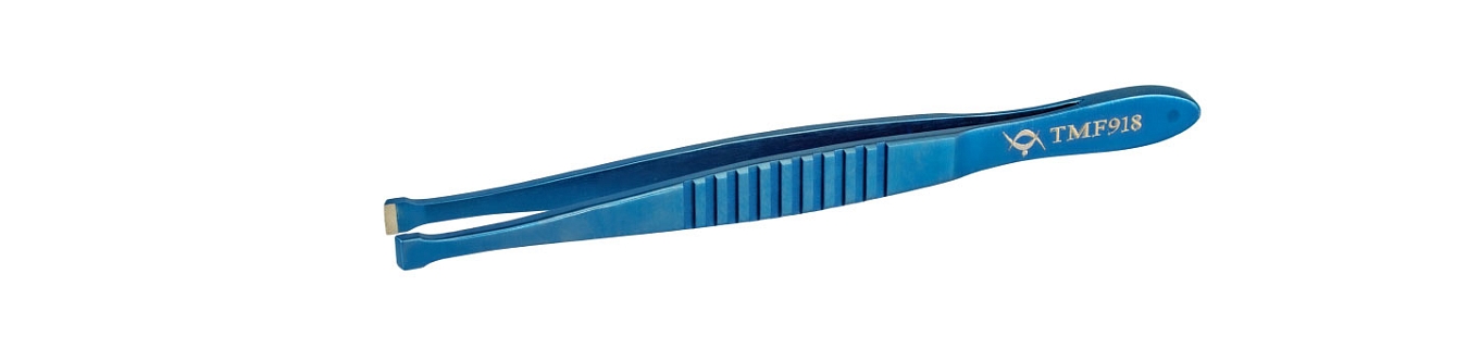 TMF918 ПИНЦЕТ РЕСНИЧНЫЙ, ШИРОКИЙ, ТИТАНОВЫЙ