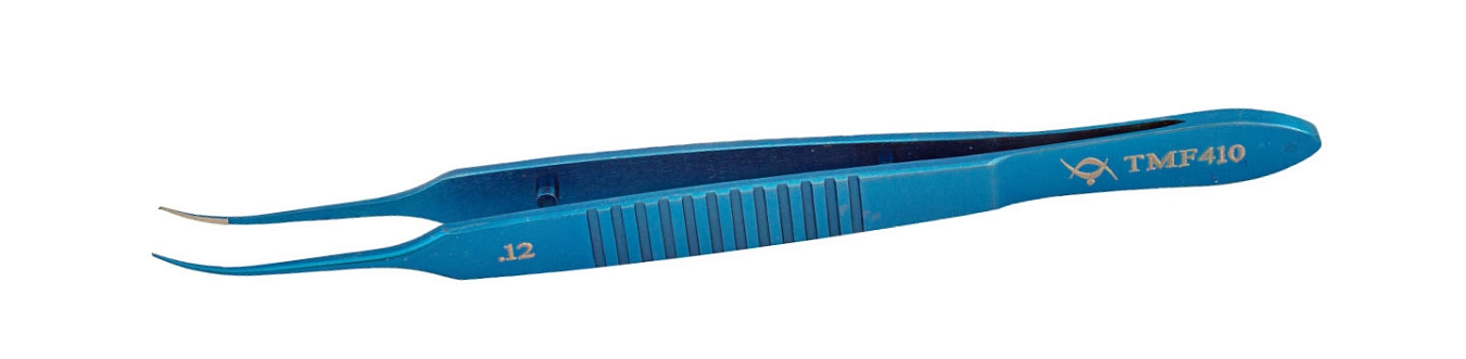 TMF410 ПИНЦЕТ РОГОВИЧНО-ШОВНЫЙ ИЗОГНУТЫЙ  ПО КАСТРОВЬЕХО, ТИТАНОВЫЙ
