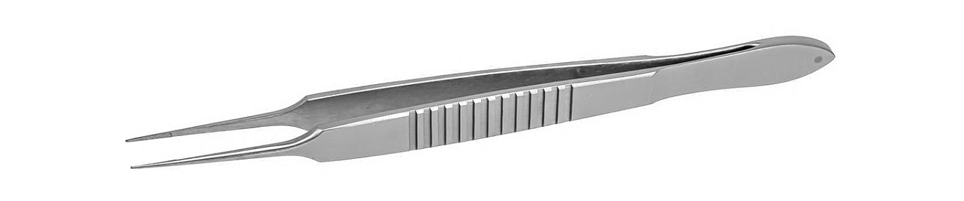 TMF407.1 ПИНЦЕТ РОГОВИЧНО-ШОВНЫЙ ПРЯМОЙ  ПО КАСТРОВЬЕХО, СТАЛЬНОЙ