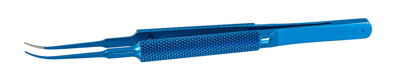 TMF434 ПИНЦЕТ РОГОВИЧНО-ШОВНЫЙ ИЗОГНУТЫЙ  ПО ТЕННАНТУ, ТИТАНОВЫЙ