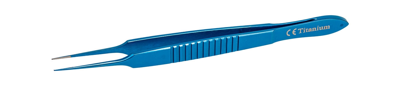 TMF407 ПИНЦЕТ РОГОВИЧНО-ШОВНЫЙ ПРЯМОЙ  ПО КАСТРОВЬЕХО, ТИТАНОВЫЙ