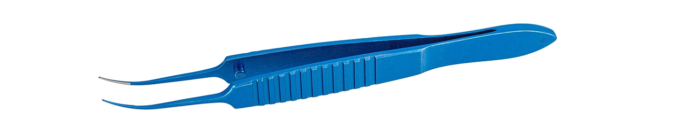 TMF406 ПИНЦЕТ ДЛЯ ЗАВЯЗЫВАНИЯ НИТЕЙ  ИЗОГНУТЫЙ ПО КАСТРОВЬЕХО, ТИТАНОВЫЙ