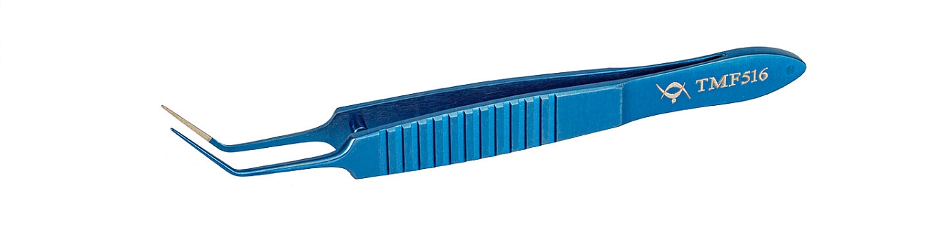 TMF516 ПИНЦЕТ ДЛЯ ЗАВЯЗЫВАНИЯ НИТЕЙ  ПО МАКФЕРСОНУ, ТИТАНОВЫЙ, ПЛАТФОРМА 8 ММ