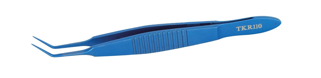 TKR110 ПИНЦЕТ ДЛЯ ИМПЛАНТАЦИИ ИНТРАСТРОМАЛЬНЫХ КОЛЕЦ, ТИТАНОВЫЙ